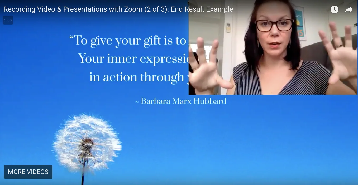 Recording Video & Presentations with Zoom