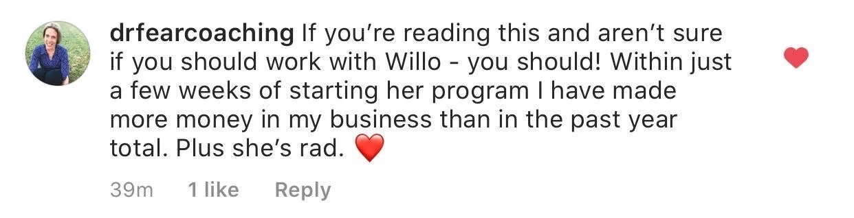 Client love on social media