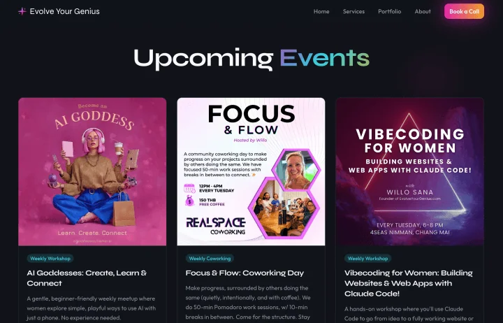 Evolve Your Genius Workshops in Chiang Mai!