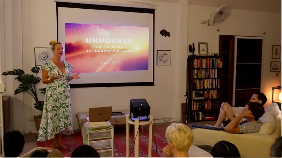 Sharing UNHOOKED at Night of Ideas in Chiang Mai